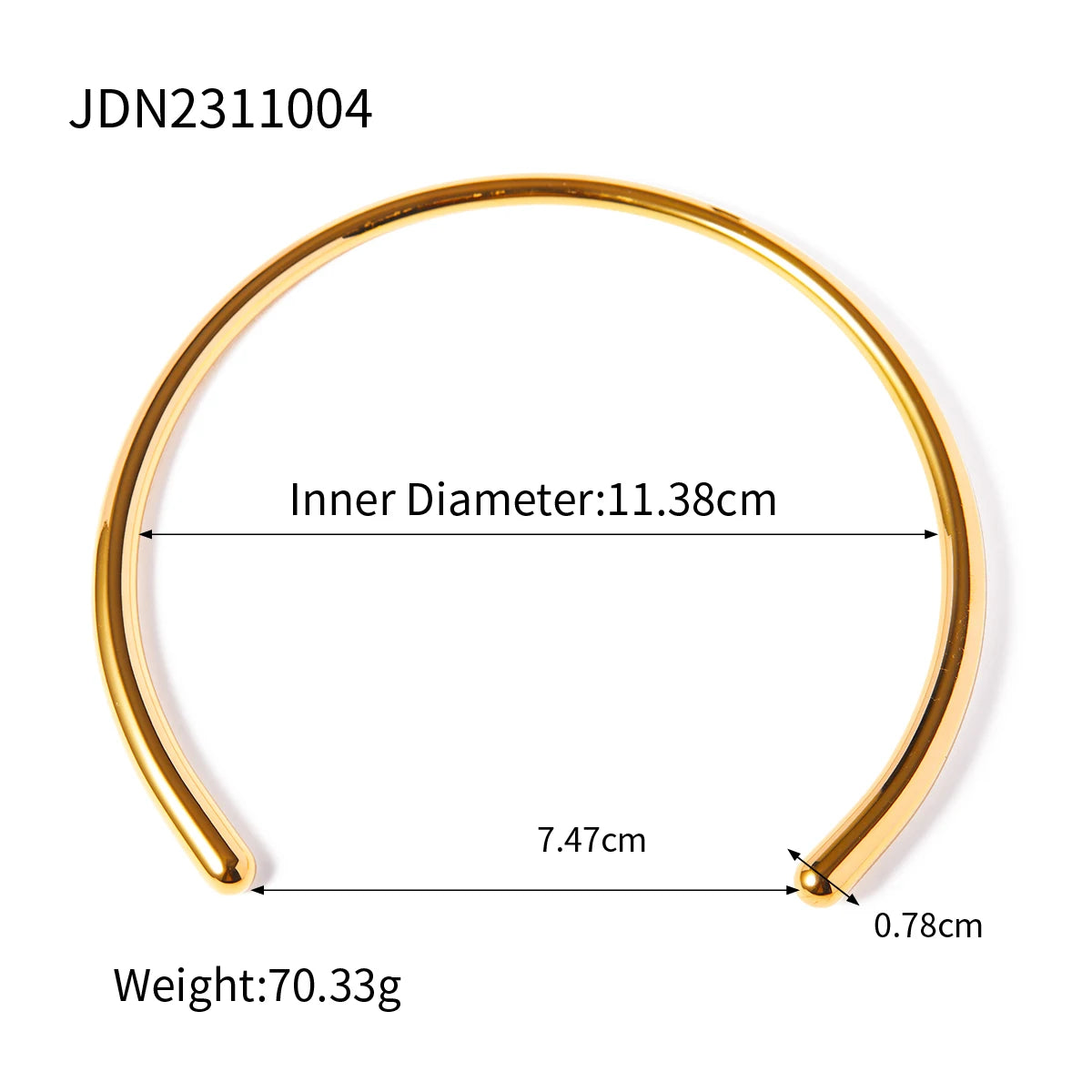 Uworld New Stainless Steel Minimalist Glossy Collar Necklace Exquisite Stylish Metal Distinctive Designer Style Jewelry collar