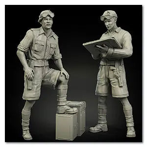 1/35 Resin Figure Model Kits British (2 figures) Unassambled Unpainted C553-1