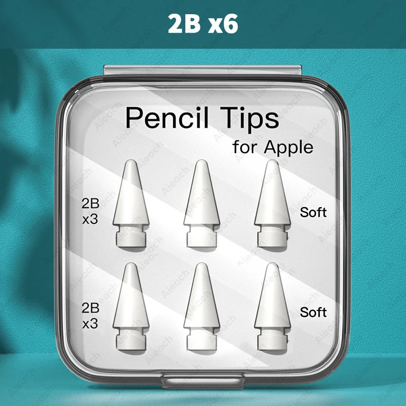 Apple Pencil Tips 1st 2nd Gen 2B HB Thin Nibs Double Layer Long-Lasting Use