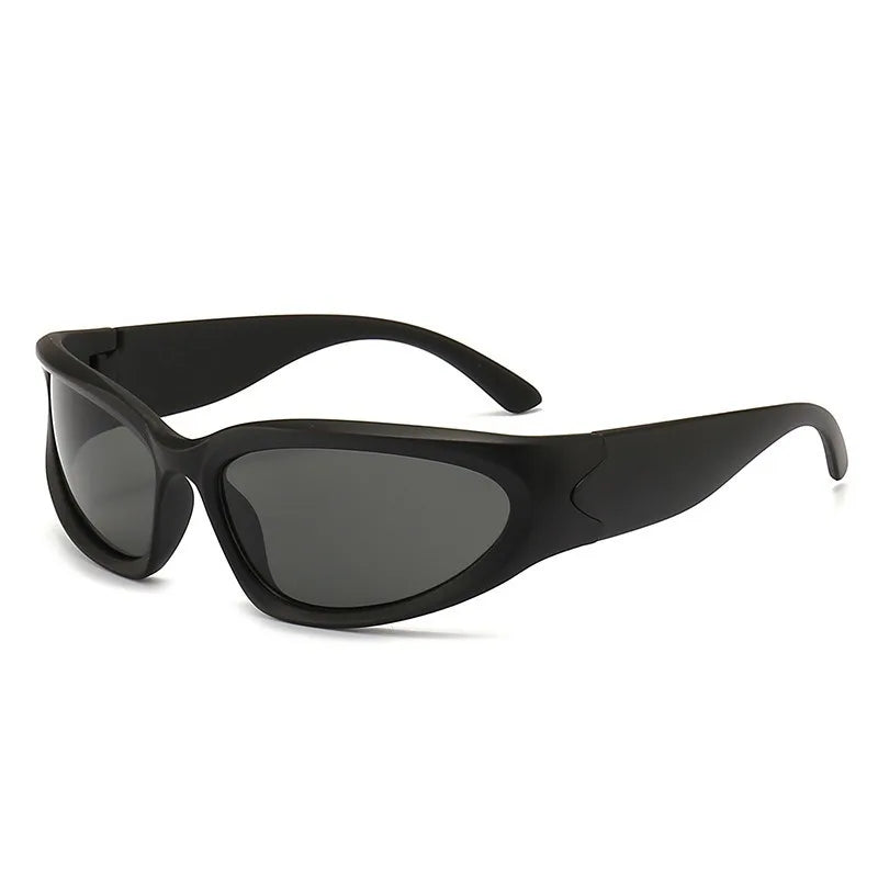 3pcs Y2K style unisex sports glasses, stylish future themed PC frame and lenses suitable for driving and activities