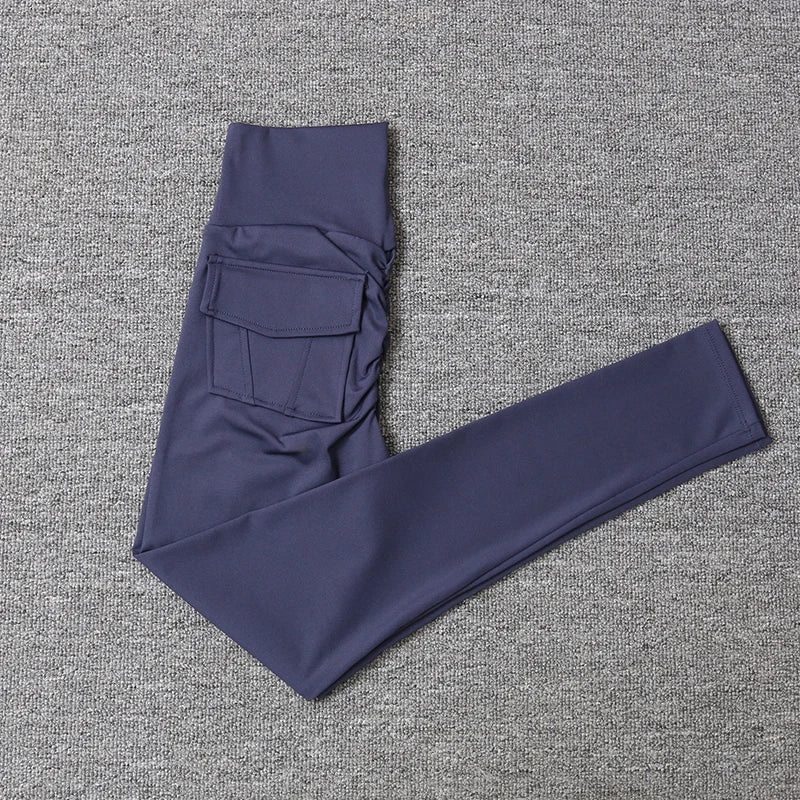 Women Sports Gym High Waist Fitness Yoga Leggings High Waist Sexy Hip Lifting Leggings Running Pants With Pockets