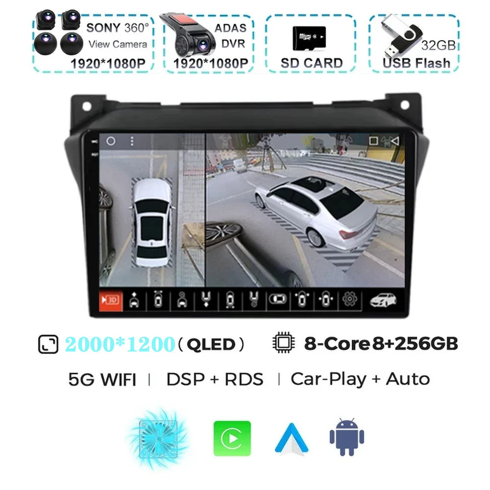 Android 15 Carplay Auto Car Radio For Suzuki Alto 2009 2010 2011 2012 2013 - 2017 Navigation GPS Multimedia Video Player Stere