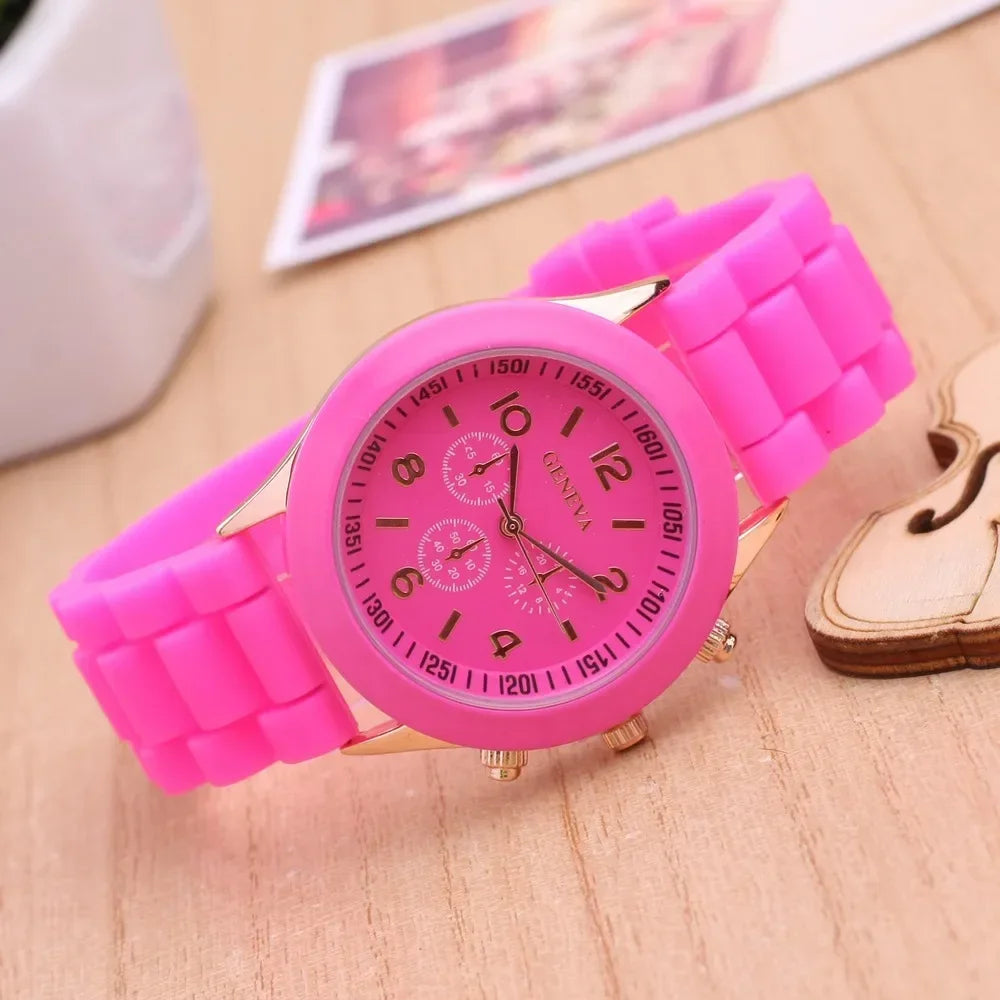 New Fashion Luxury Brand Women's Watch Silicone Strap Quartz Wrist Watch for Female Relogio Feminino Dropshipping