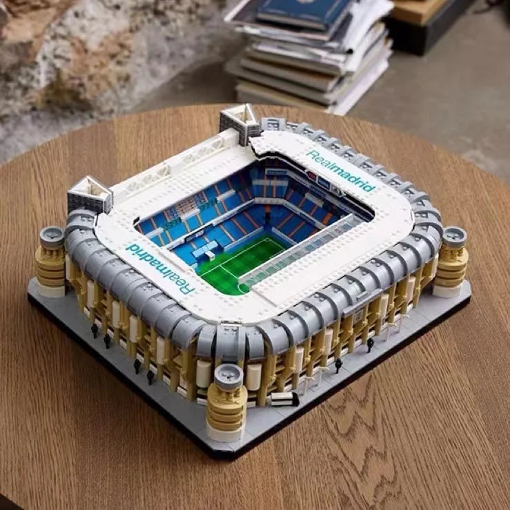 5876pcs Ideas Famous Santiago Bernabeu Stadium Real Madrid Moc Assembly Blocks