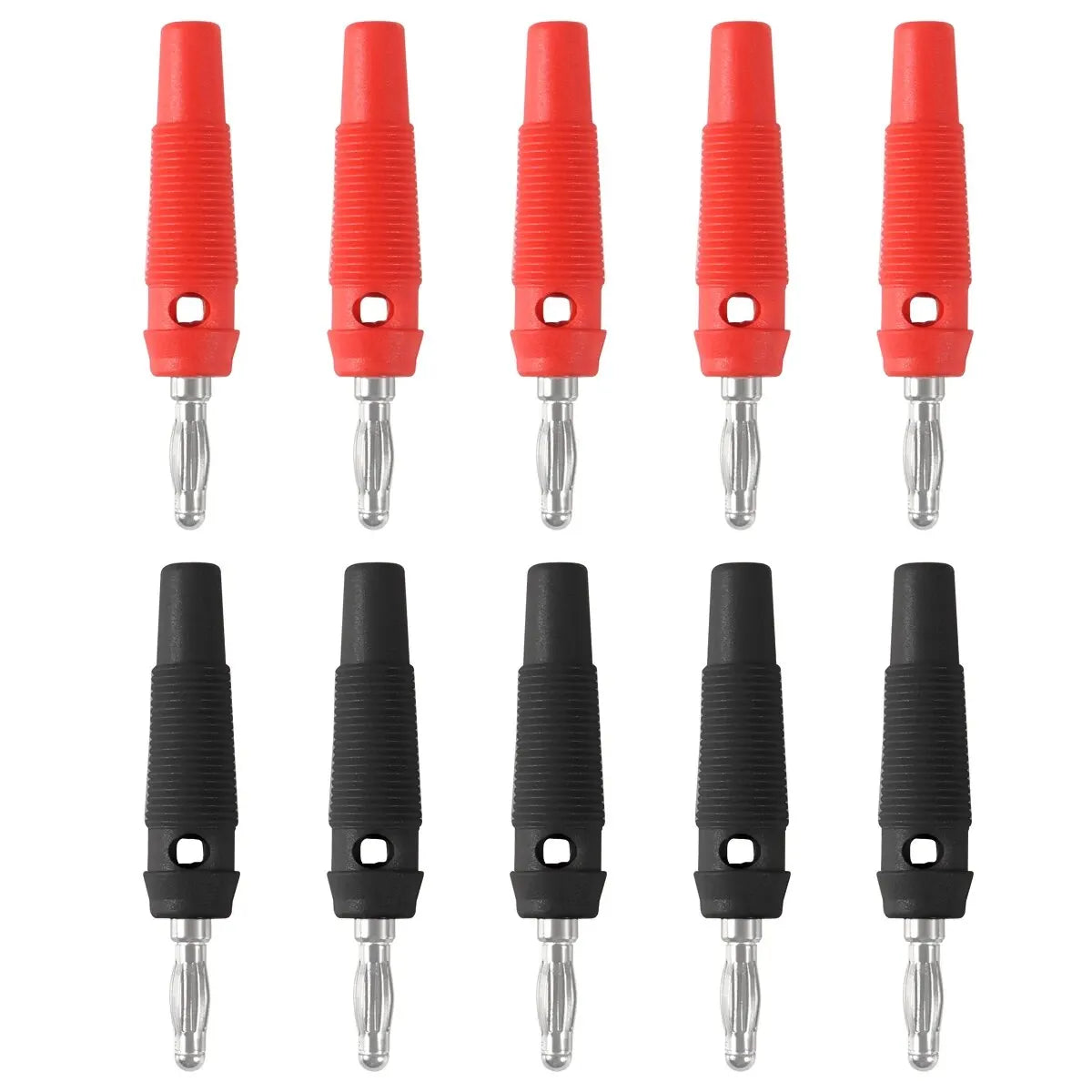 10Pcs 32A High Current 4mm Banana Plugs Male Screw Type Stackable Audio Speaker Cable Connectors for Audio Equipment
