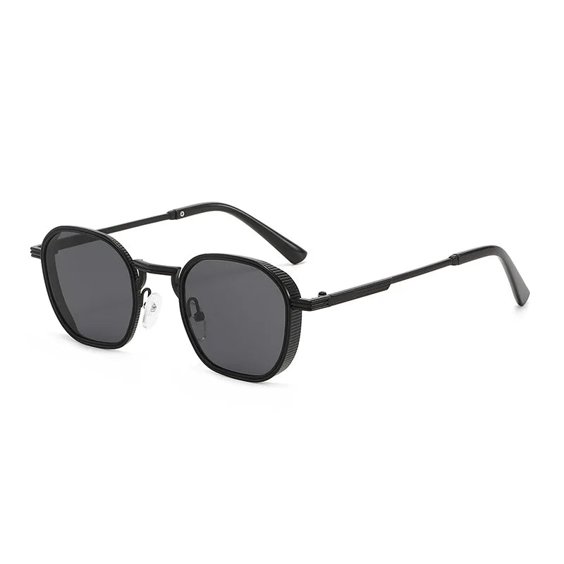 JNPCXI Retro Square Metal Women Sunglasses Shades UV400 Fashion Clear Gradient Shades UV400 Men Trending Punk Sun Glasses