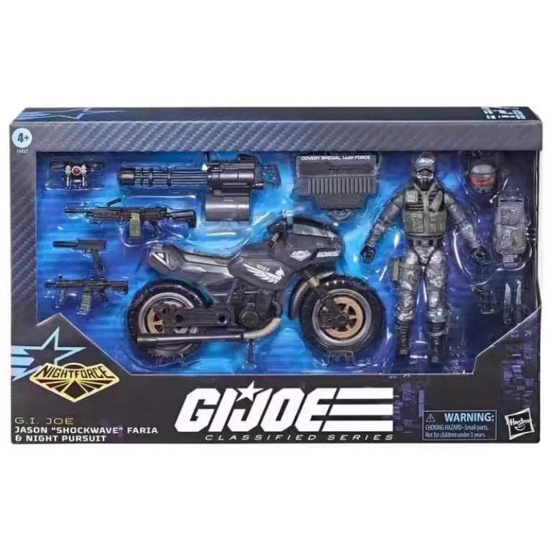 Original Hasbro G.I. Joe Classified Series 127 Night Force Jason Shockwave Faria Action Figure Toy Ornaments Model