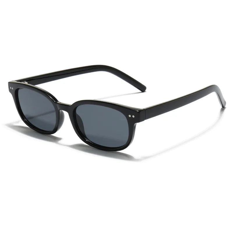 JNPCXI New Square Men Sunglasses Fashion Rivets Women Gray Blue Gradient Shades UV400