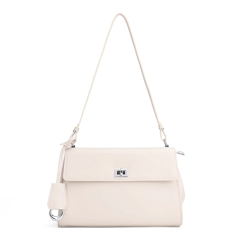 First Layer Cowhide Small Square Bag Women's Handbag New Genuine Leather Women's Bag Commuter Shoulder Crossbody Boston bag