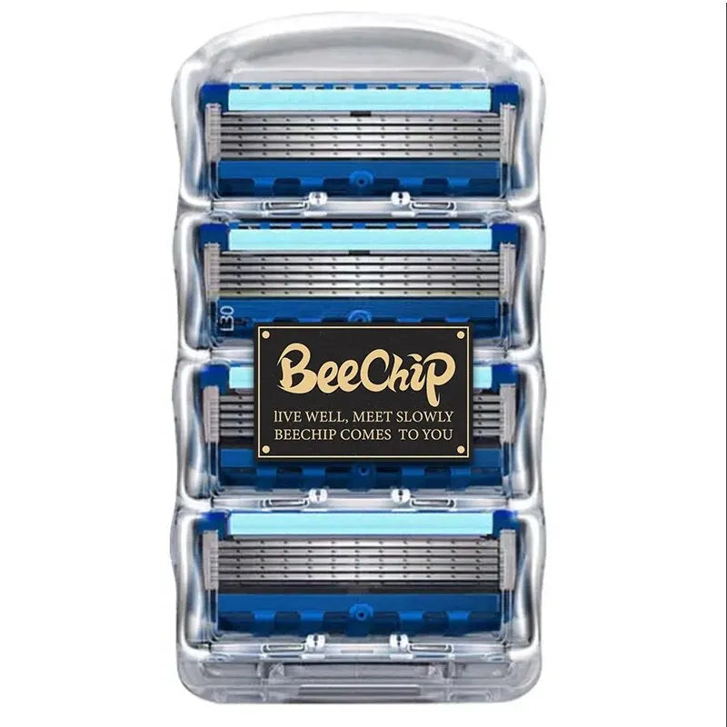 Men Replace Head 5-Layer Blade 8 Comfort Shaving Blades Latest No Skin Damage