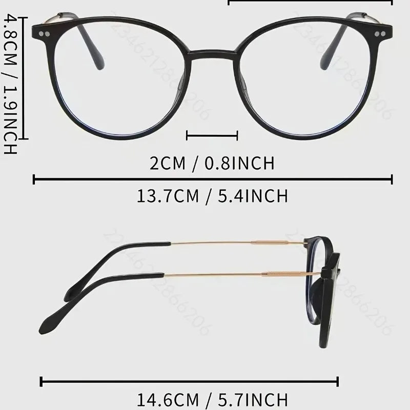 Round Frame Rice Nail New Korean Version Fashionable and Trendy Women's Outdoor Casual Glasses