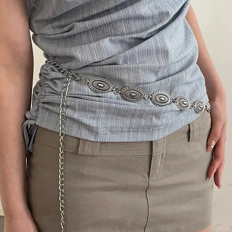 American Vintage Belt 2025 New Versatile Denim Accessory High-End Sense Of Minority Design Waist Chain