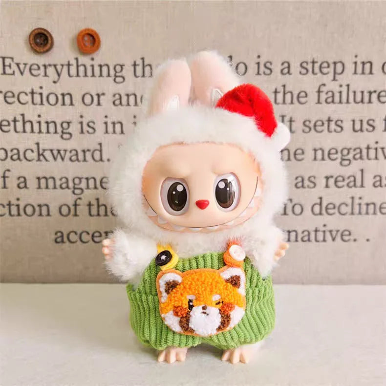 Labubu Clothes For 15-17CM I II III Labubu Outfits Mini Plush Cotton Idol Doll Universal Clothing Party Accessories Gifts