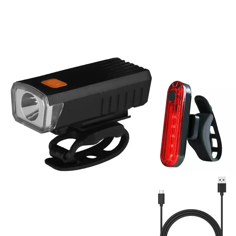 Bike LED Light Highlight Bike Front Lamp USB Recharge MTB Headlighty Waterproof Night Warning Flashlight Cycling Lanterns