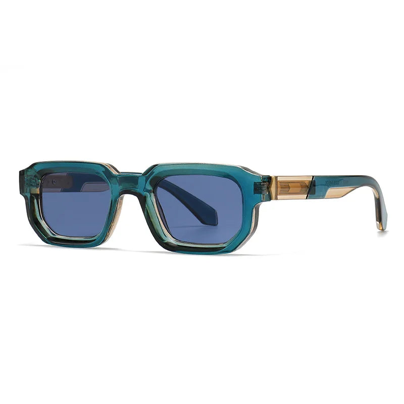 JNPCXI Fashion Rivets Decoration Sunglasses For Women Men Brand New Square Gradient Shades UV400 Eyewear Sun Glasses