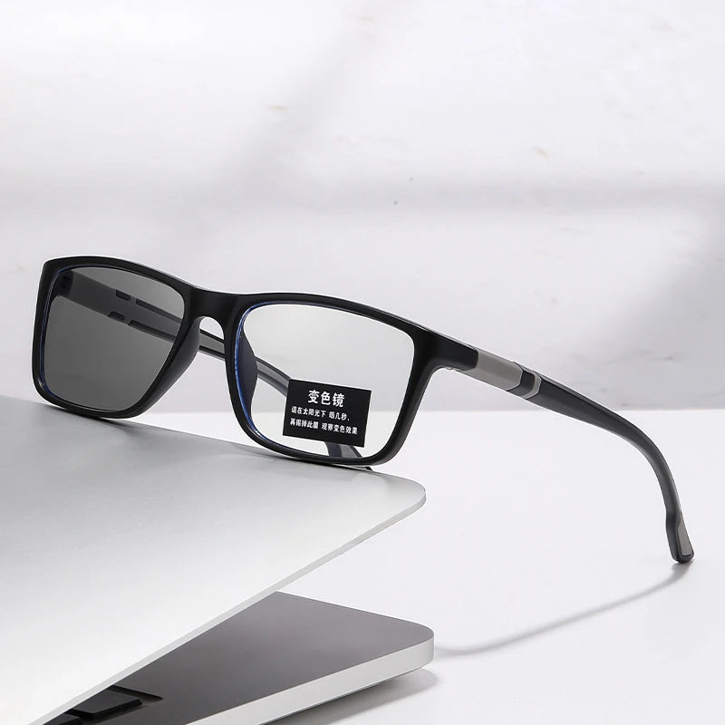 Fashion Photochromic Reading Glasses for Men Sports Glasses Anti Blue Light Glasses +100 +150 +200 +250 +300 +350 +400