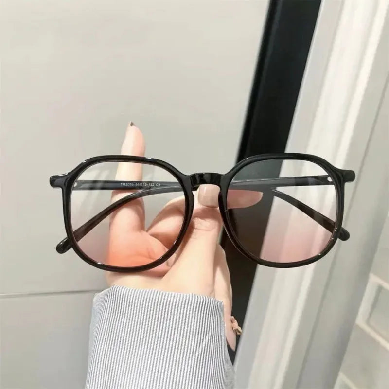 New Blush Glasses Compatible with Myopia Women's Flat Glasses No Makeup Artifact Glasses with Blush Friendly to No Makeup
