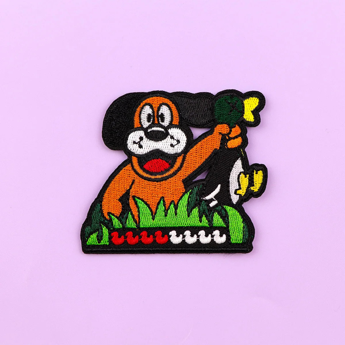 Funny Dog Iron On Patch Clothes Patch For Clothing Cartoon Duck Embroidered Patch Garment Apparel Accessories Sewing Stickers
