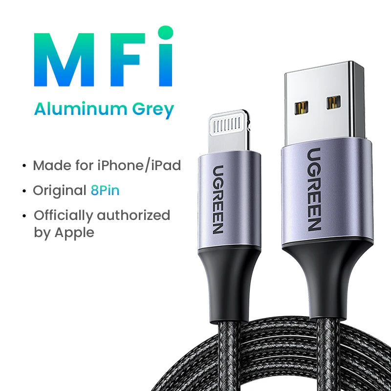 MFi USB to Lightning Cable for iPhone 14 13 12 Pro Max 2.4A Fast Charging apple