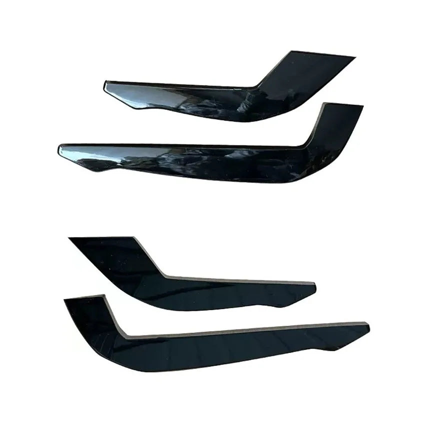 4PCS Air Splitter Trim Bodykits Gloss Balck For Ford Focus St / ST-line MK4 2018 2019 2020 2021 Car Front Bumper Side Spoiler