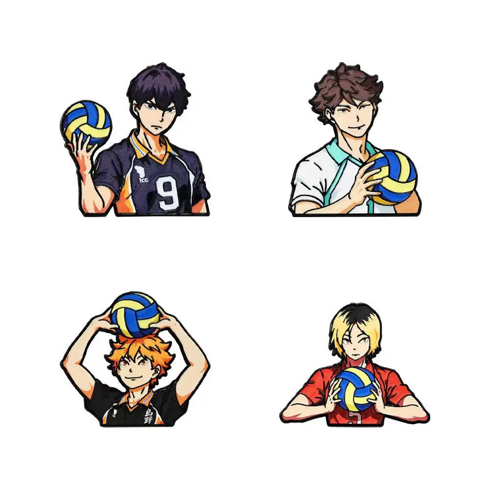 4/8PCS Cute Boys Enamel Pin Cartoon Anime Badge On Backpack Lapel Pins Kawaii Brooches for Jackets Cosplay Accessories Gift Toys