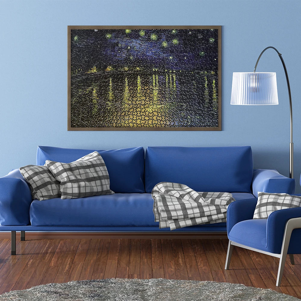 MaxRenard Jigsaw Puzzle 1000 Pieces Fine Art Van Gogh Starry Night Over The Rhone Environmentally Friendly Paper Christmas