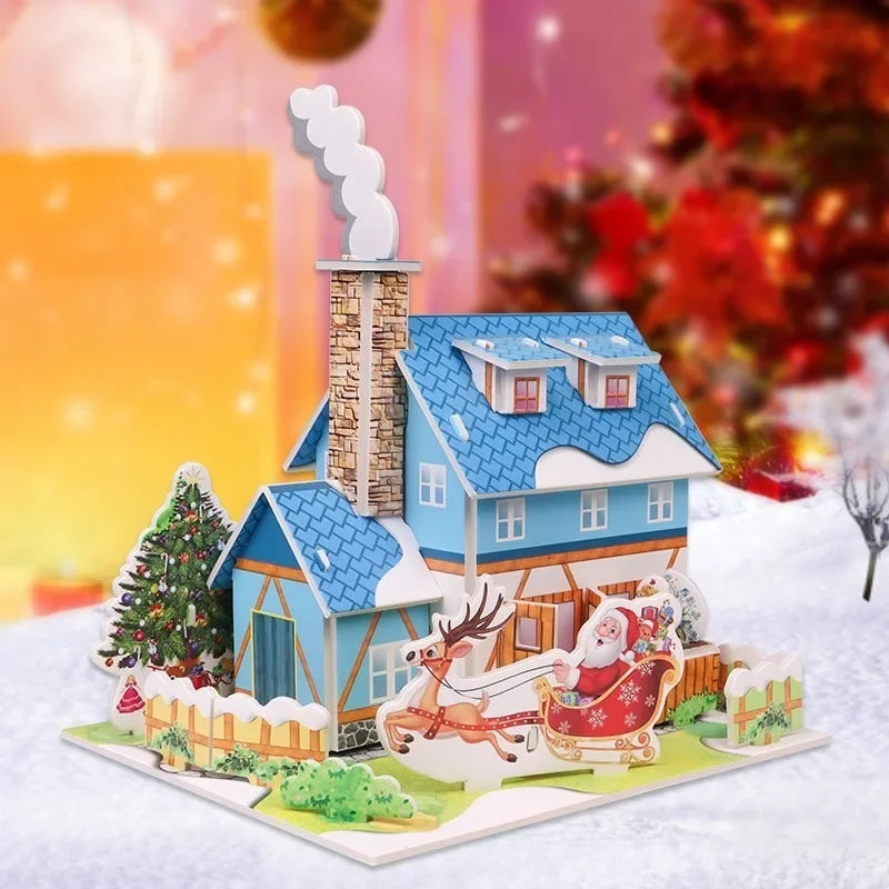 Christmas Gifts 3D Three-dimensional Puzzle Children's Kindergarten Early Education Handmade DIY Explosive Educational Toys