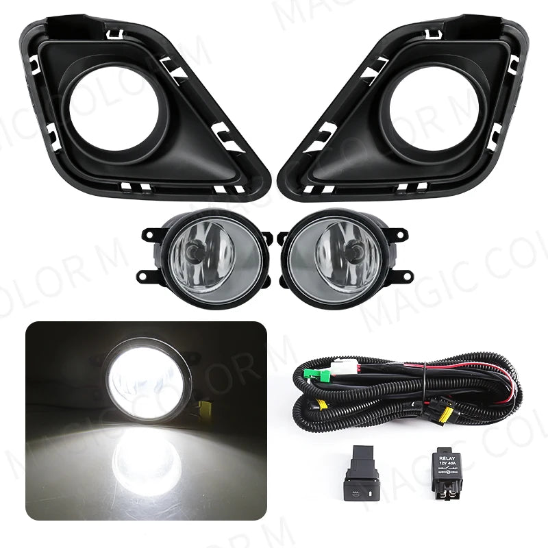 For Toyota Ractis 2010 2011 2012 2013 2014 Led Fog Lamp Angel Eyes DRL Daytime Running Light Yellow White Blue Red Waterproof
