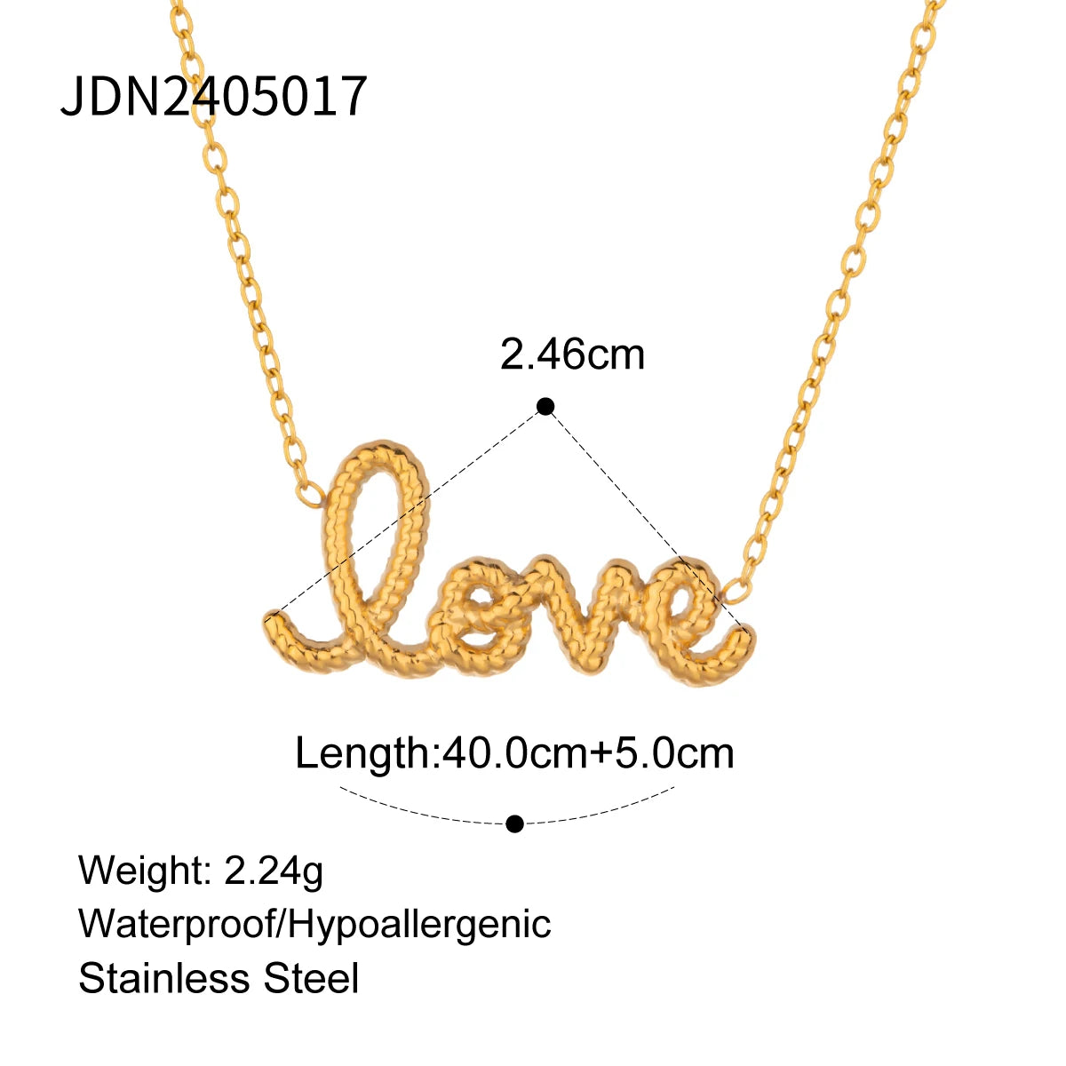 Uworld Simple Classic 18K Gold Color Plated Stainless Steel Photo Pendant Necklace Love Pendant Stackable Necklace Women's Jewel