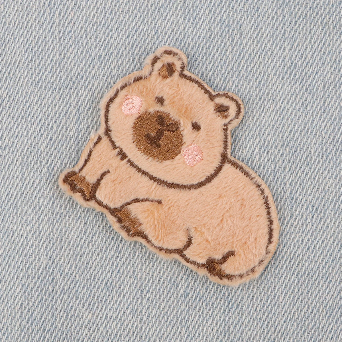Cute Capybara Embroidery Patch Cartoon Animal Iron On Patches For Clothing Adhesive Patches On Clothes DIY Sew Badges