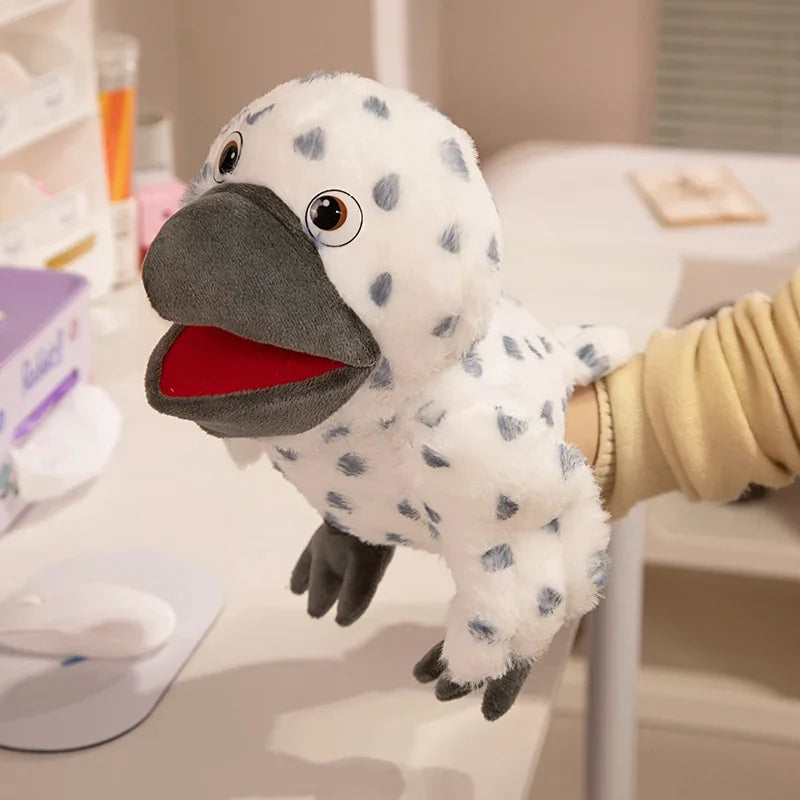 New 6 Style Toucan Hand Puppet Plush Toys Kindergarten Performance Hand Control Toucan Parrot Bald Eagle Peacock Owl Flamingo
