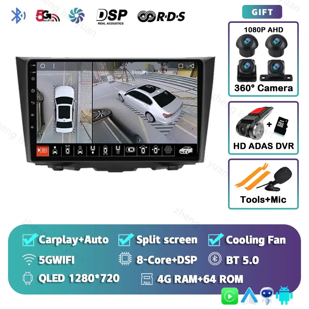 CarPlay Auto Android 15 For Suzuki Kizashi 2009 - 2015 Car Radio Multimedia navigation video DVD Autoradio Stereo 2din 4G+BT GPS