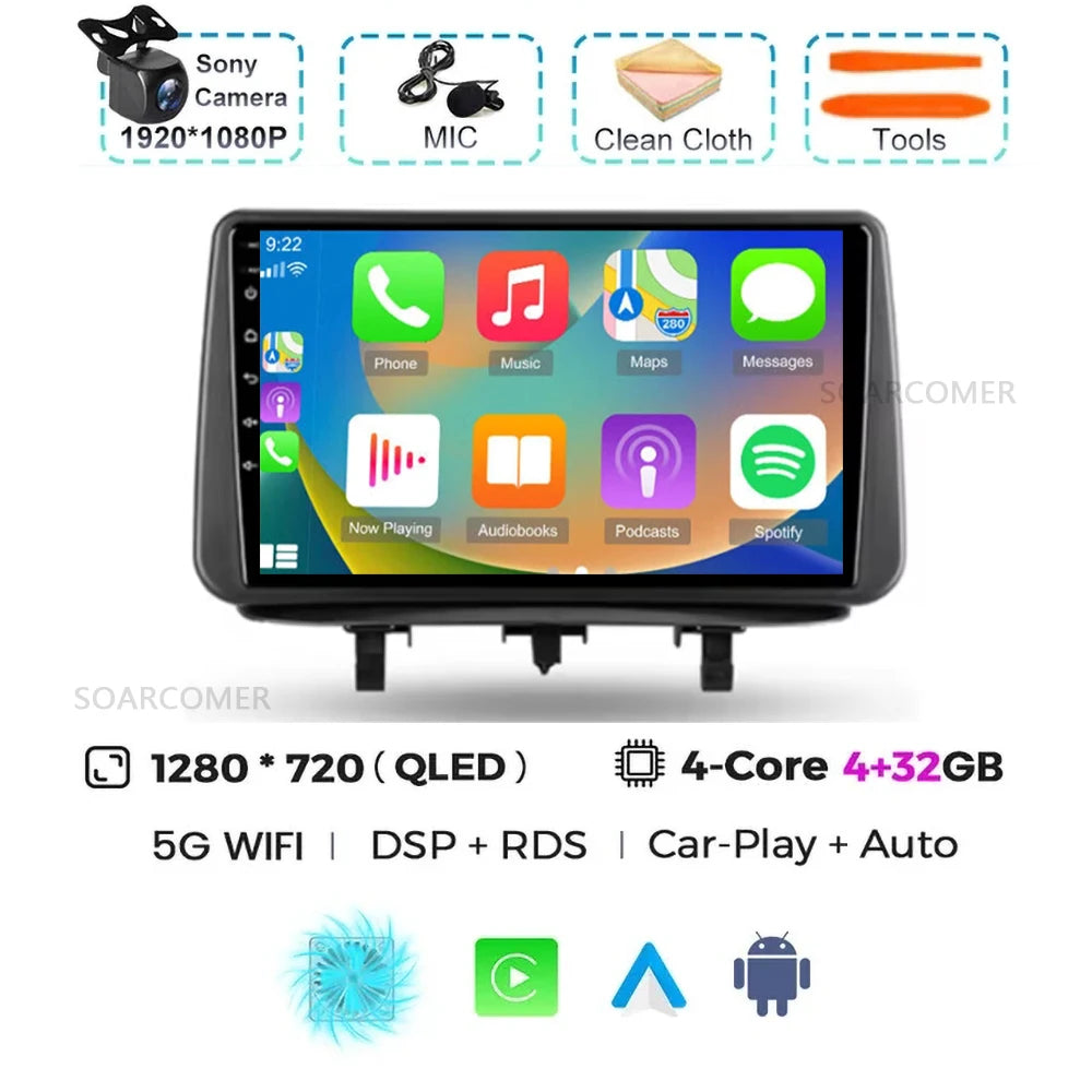 Android 15 For Opel Meriva B 2009-2014 2K QLED Android Car Radio Multimedia Video Player BT AI Voice CarPlay 4G Stereo Head Unit