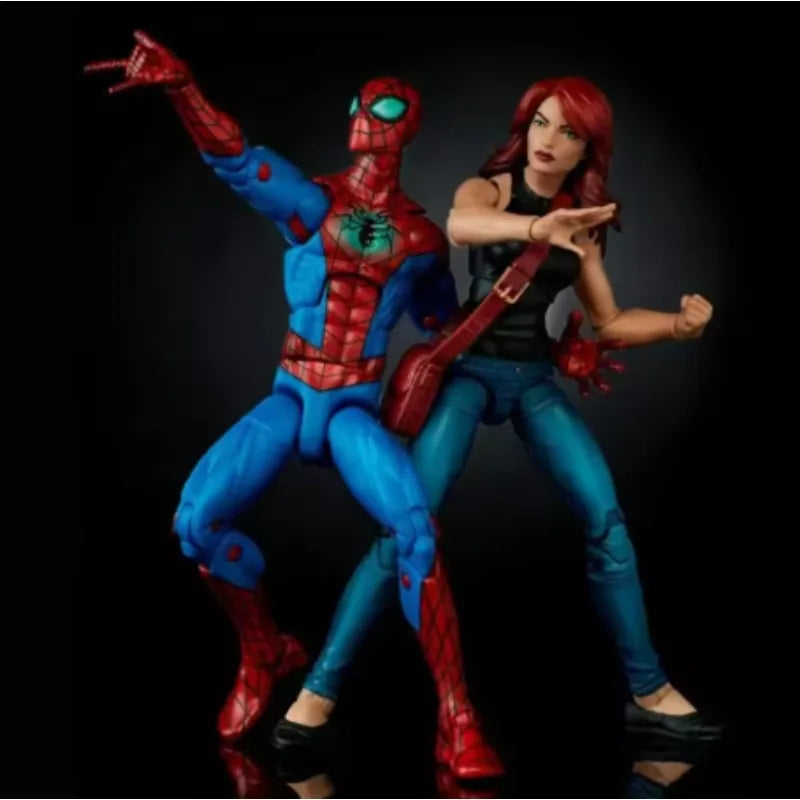 Original Hasbro Marvel Legends Series Spider-Man and Mary Jane Watson Anime Figure Toy Collection Model