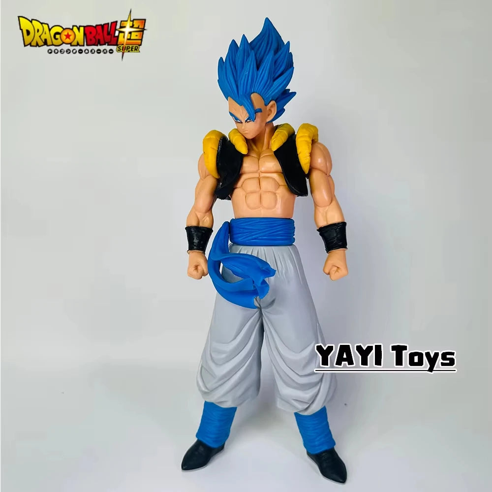 31CM Anime Dragon Ball Z Super Saiyan Blue Gogeta PVC Action Figure Model Toys Desktop Decoraction Children Birthday Gift