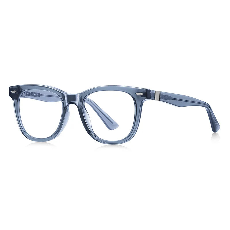 JNPCXI TR90 Anti-Blue Light Glasses Frame Retro Rivets Spring Hinge Computer Eyeglasses UV400
