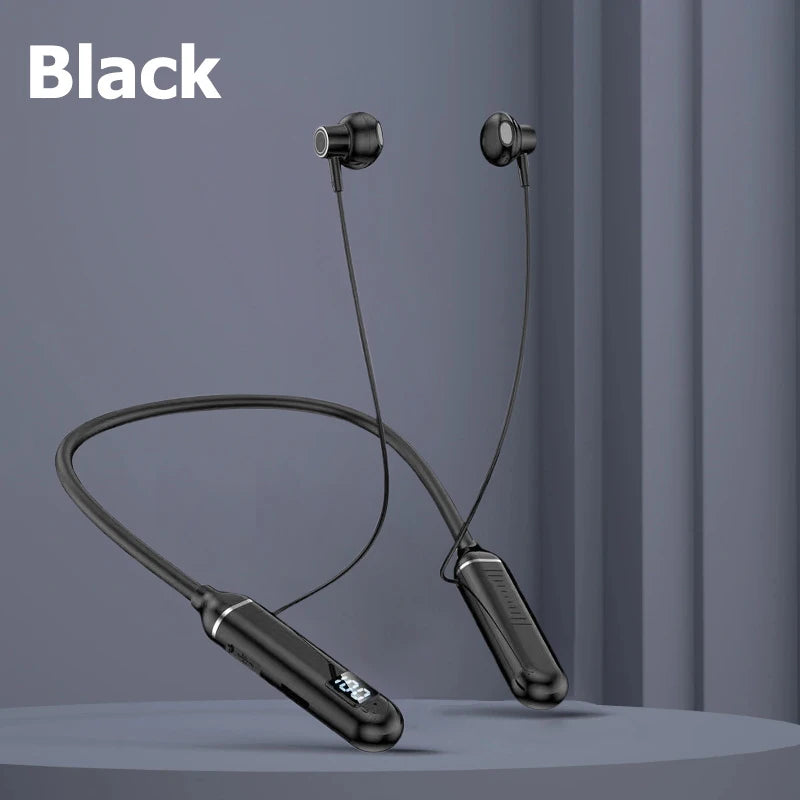 Pro Sports Magnetic Bluetooth Headphones In-ear Neck Strap Headphones 9D Surround Sound Music Headphones With Microphone 2025