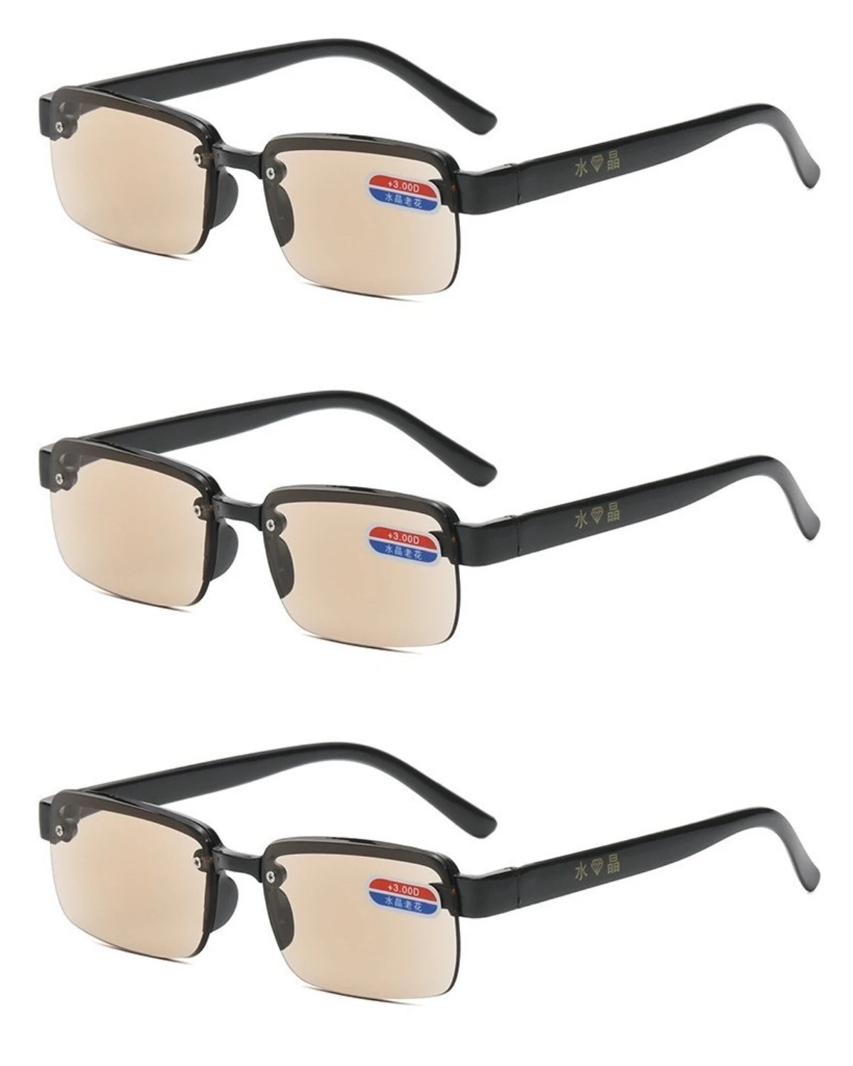 Reading Glass Natural Crystal Lenses for Men and Women with Grade+1.0~+4.0 Eye Protection Glasses