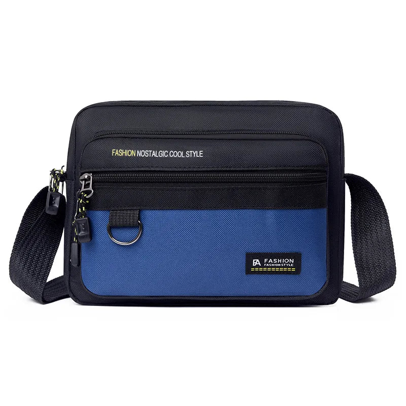 New Multi-pockets Men's Shoulder Bag Waterproof Large Capacity Men's Business Bag Work Travel Canvas Crossbody Bag for Male