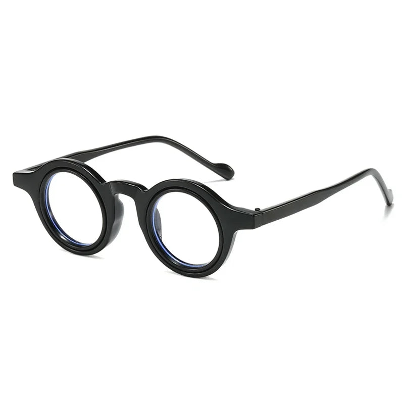 JNPCXI New Fashion Small Round Double Color Women Leopard Glasses Frame Retro Punk Men Clear Lens Eyewear