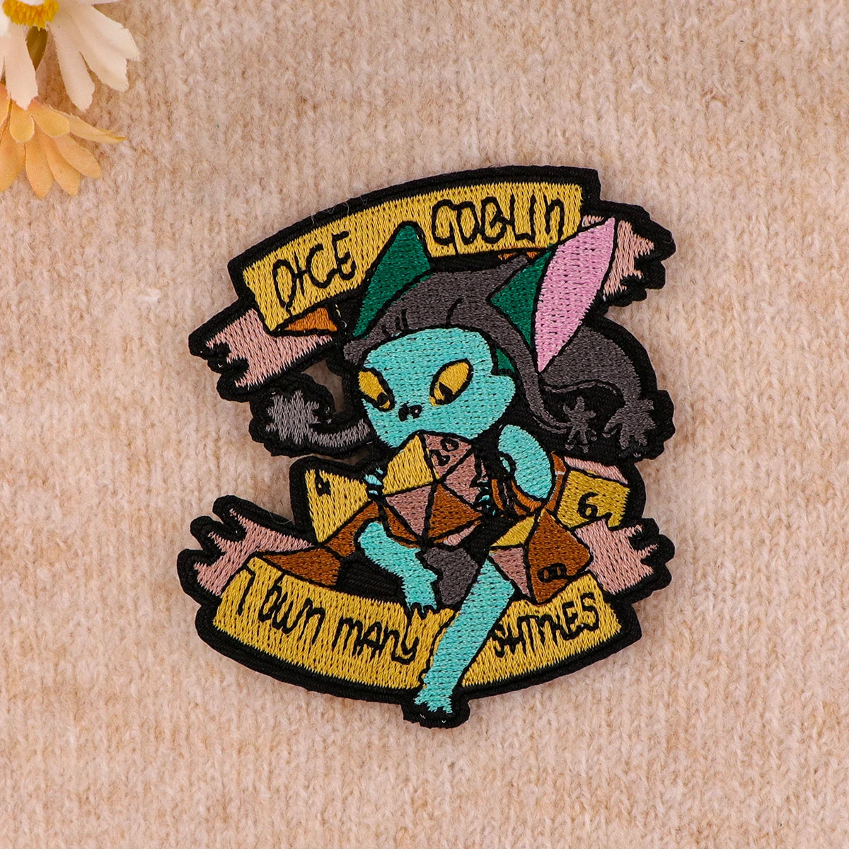 Dice Iron On Patch Clothes Patch For Clothing Game Embroidered Patch Garment Apparel Accessories Sewing Stickers