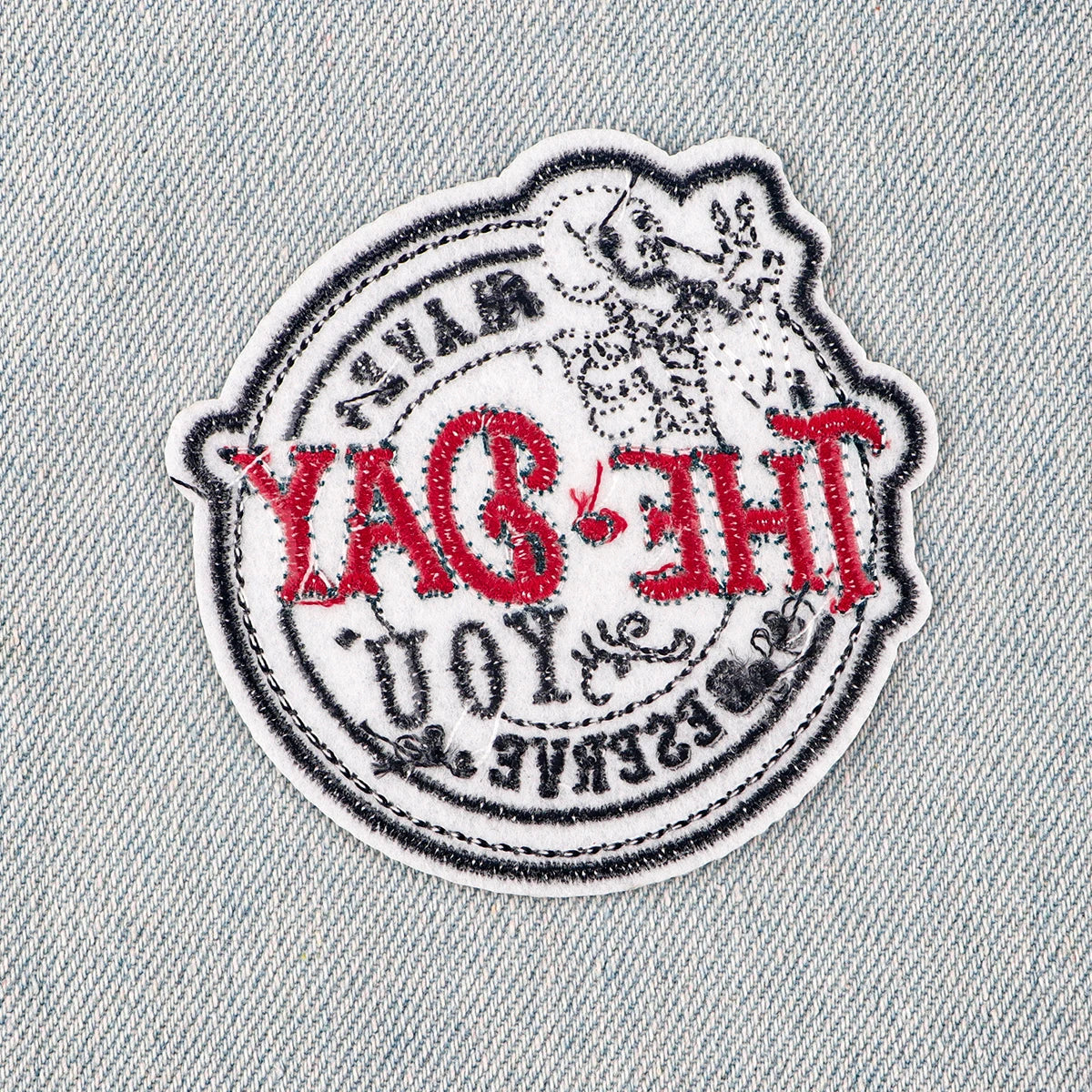 Gothic Embroidery Patch Punk Iron On Patches For Clothing Thermoadhesive Patches On Clothes DIY Sew Badges
