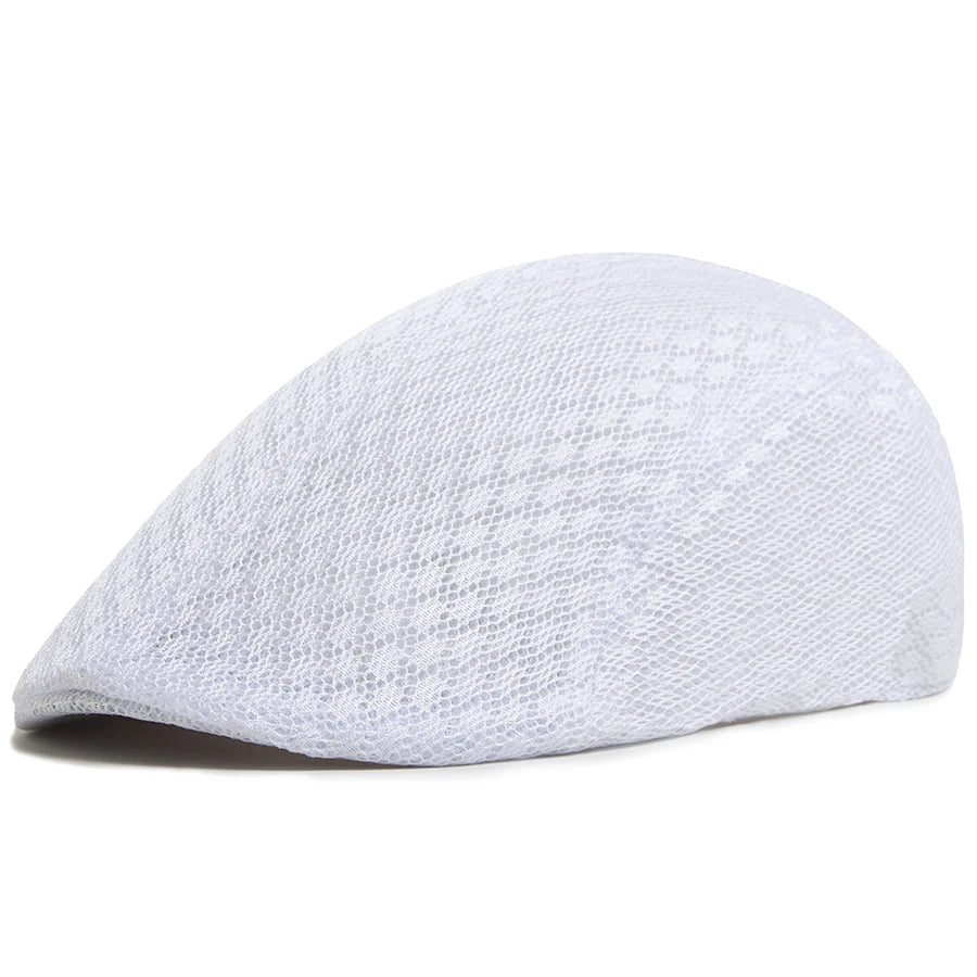 Women Beret Fashion Men Mesh Cap Casual Solid Berets Female Summer Soft Top Sun Visor Hat For Male 55-59cm Head Circum Unisex