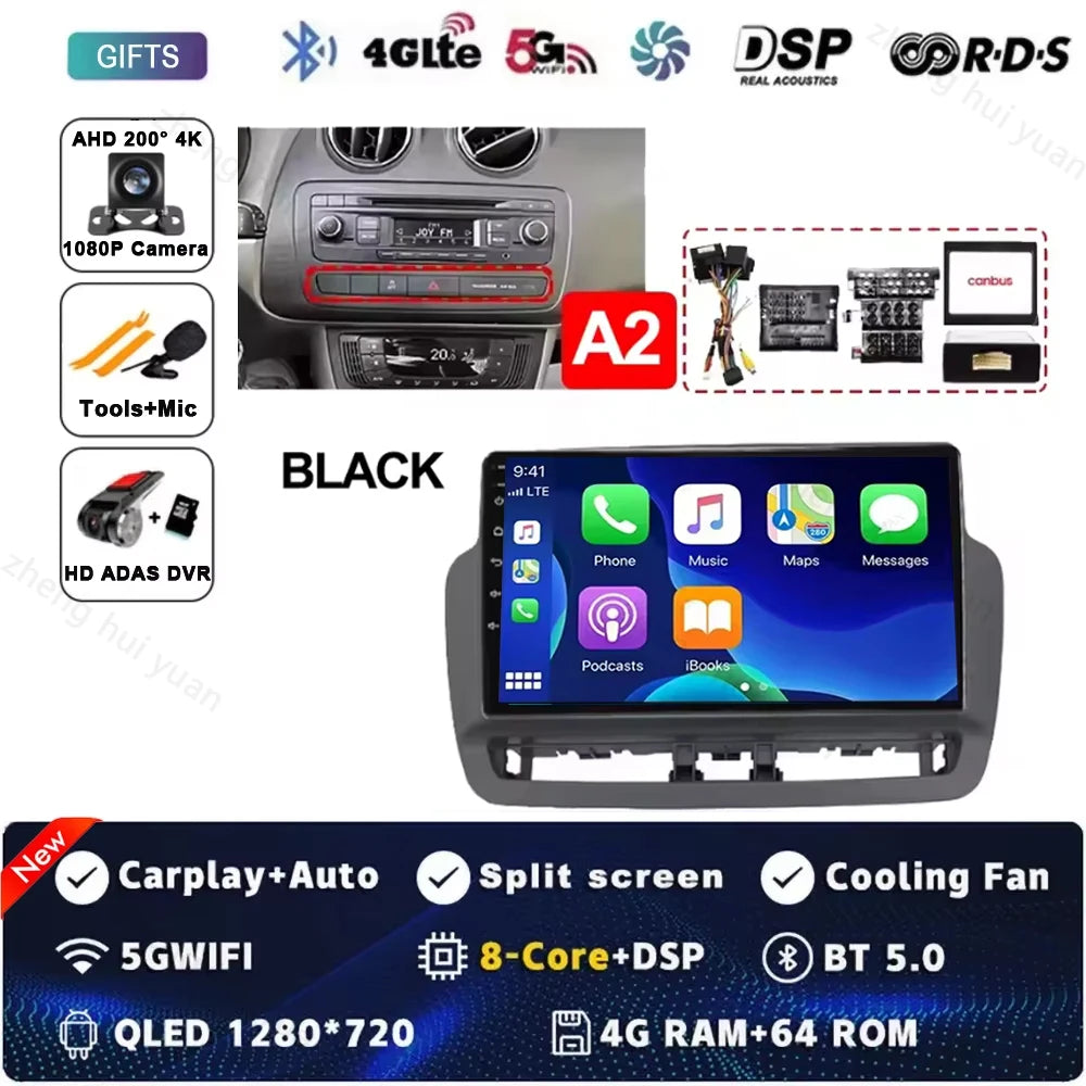Android 15 For SEAT LBIZA 2012 2013 2014 2015 Auto Radio Car Multimedia Video Player GPS Navigation QLED Touch Screen 5G WIF