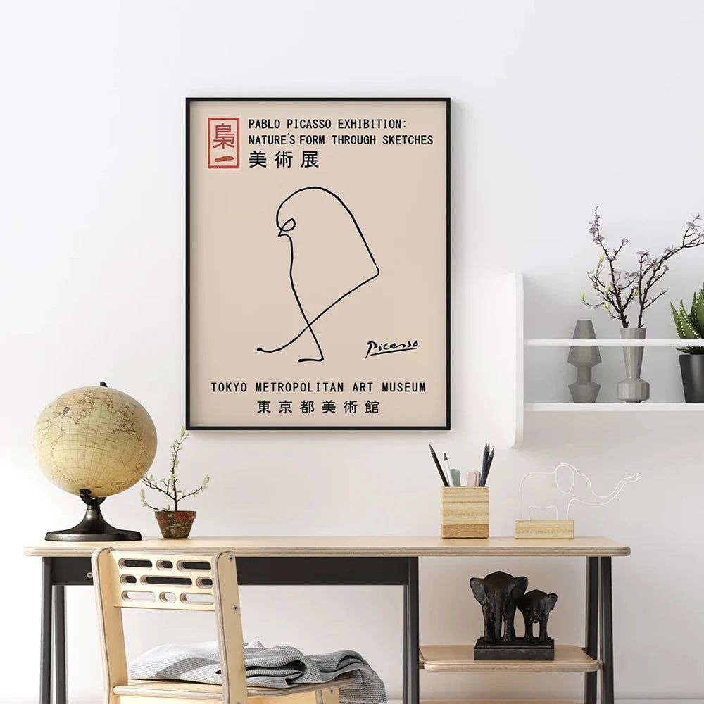 Japanese Music Canva Wall Art Print Poster Exhibition Modern Home Decor Unfram5