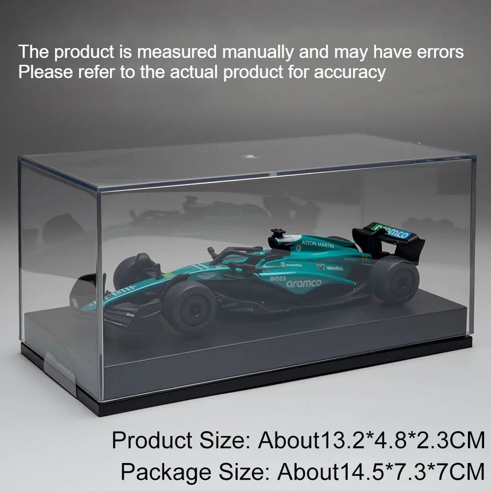 1:43 P1 GTR F1 Miniature Car Diecast Alloy Sports Model Toys with Acrylic Box Rubber Tires Metal Body Vehice Display Items Gifts