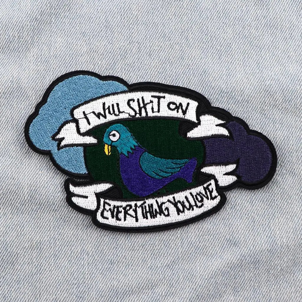 Cute Pigeon Bird Embroidery Patch Cartoon Animal Patch Iron On Patches For Clothing Patches On Clothes Jeans Sew Stickers