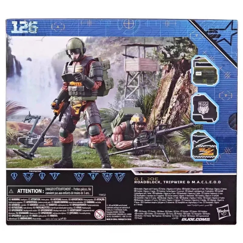 Original Hasbro G.I. Joe Classified Series 126 Roadblock Tripwire M.A.C.L.E.O.D Action Figure Collection Toys Model