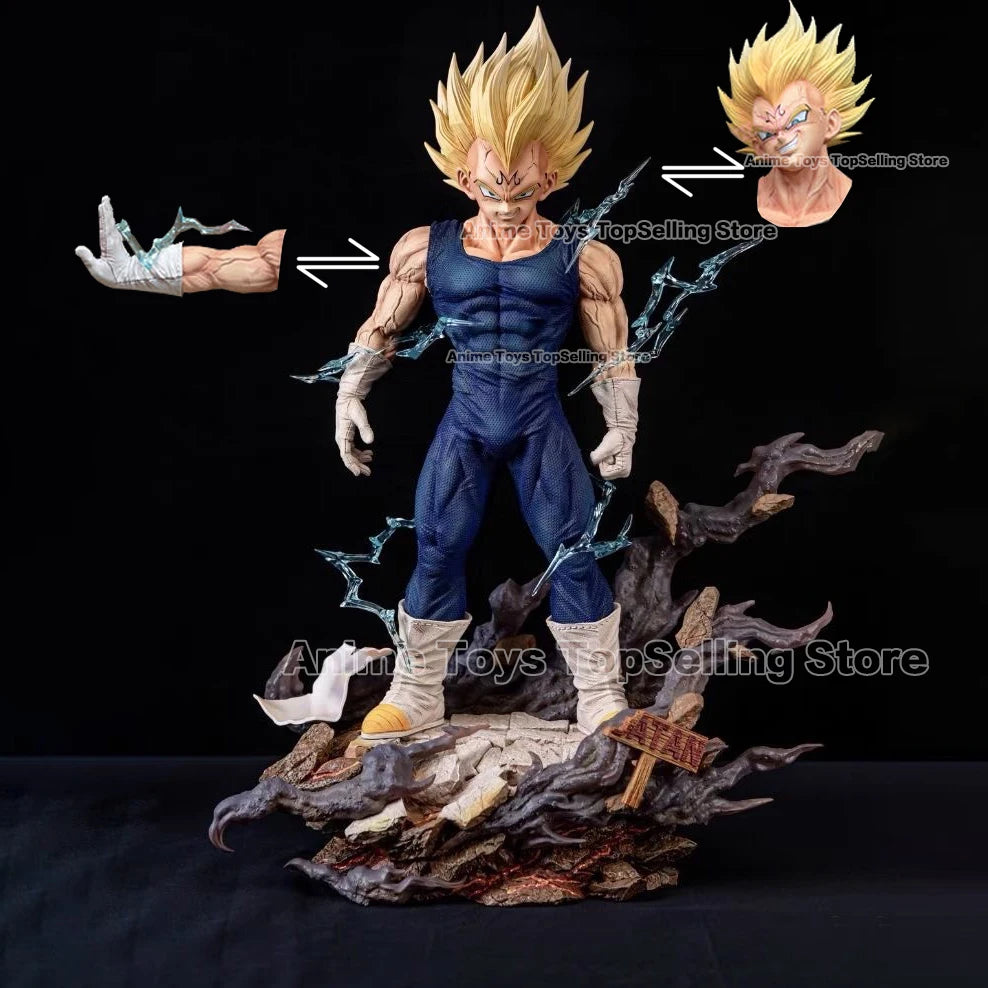 33cm Anime Dragon Ball Z Majin Vegeta, Replaceable hand, head, PVC Action Figure
