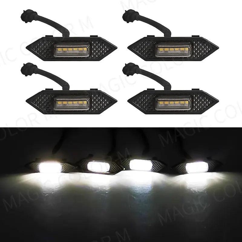 4PCS LED Grille Lights For Toyota RAV4 2019 2020 2021 2022 Front Grid Warning DRL Daytime Running Lamp Daylights Car Accessories
